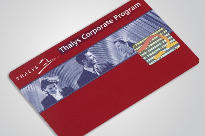 Advantage card for staff with customised hologram - Thalys